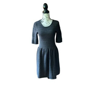 Vince Camuto Womens  Gray y2k goth witchy Pullover Knit Mini sweater Dress S